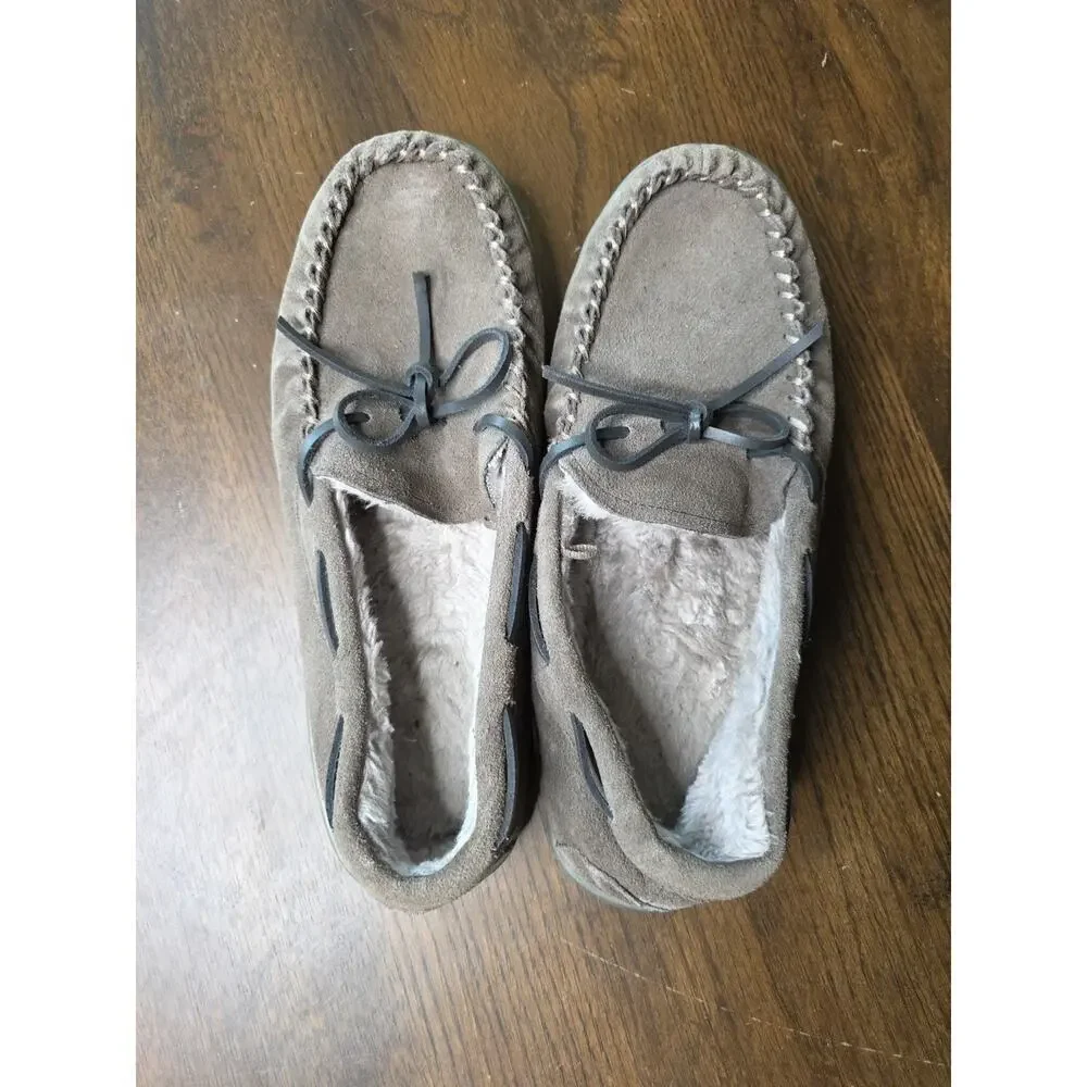 George Men's Camo Genuine Leather Trapper Moccasin Slippers Size U.S. 7-8‎